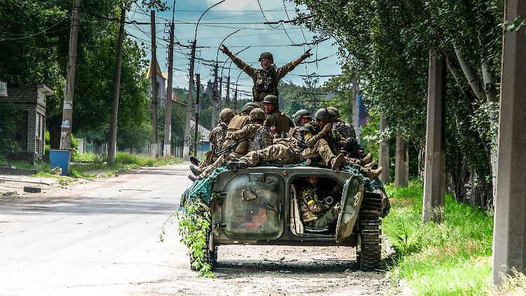 Ukrainische Truppen im Raum Sjewjerodonezk.