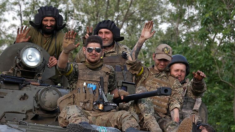 Ukrainische Soldaten im Donbass. 