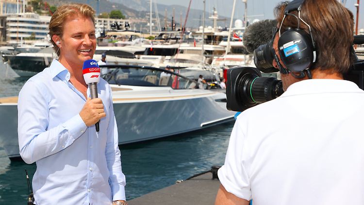 Rosberg berichtete für Sky, aber nur von außerhalb.