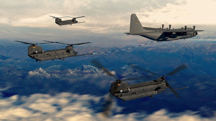 Die Bundeswehr soll unter anderem Hubschrauber vom Typ CH70 (hier in einer Visualisierung von Boieng) bekommen.