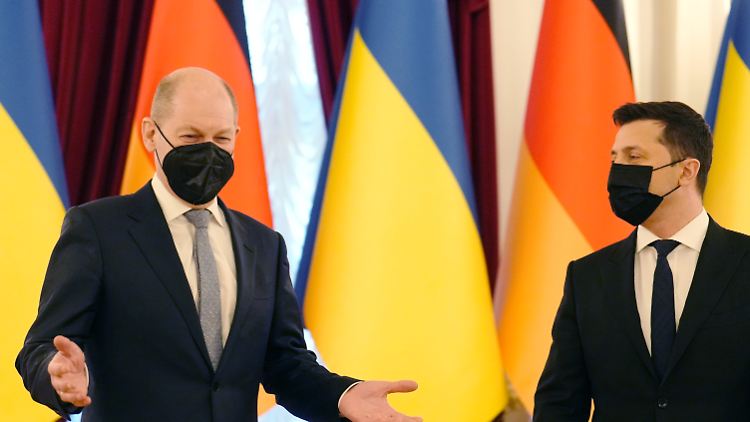 Zuletzt hatte Olaf Scholz den ukrainischen Präsidenten am 14. Februar im Kiew besucht. 