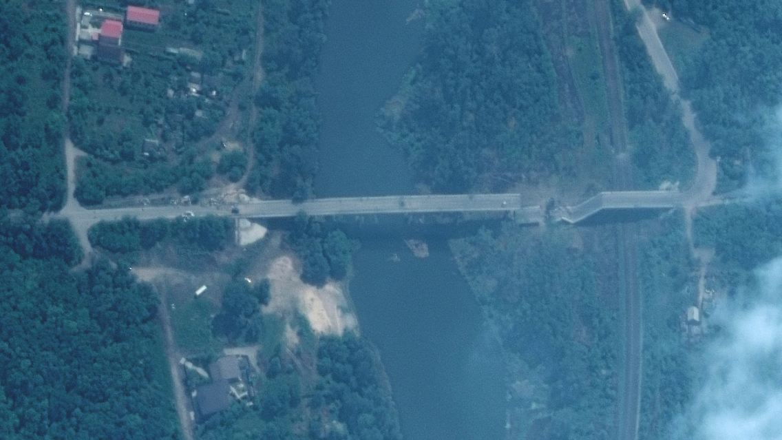 Die Pawlograd-Brücke bei Sjewjerodonezk.
