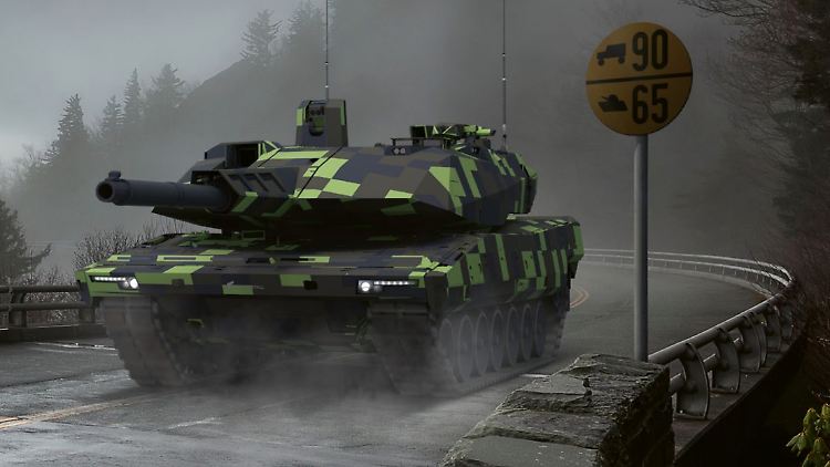 Den neuen Kampfpanzer "KF51 Panther" präsentierte der deutsche Rüstungskonzern Rheinmetall auf der Rüstungsmesse Eurosatory 2022 in Paris.