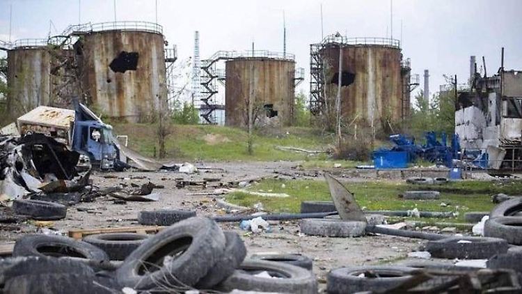 Die Menschen in der Azot-Chemiefabrik haben nach ukrainischen Angaben nur noch "einige Reserven" zur Verfügung.
