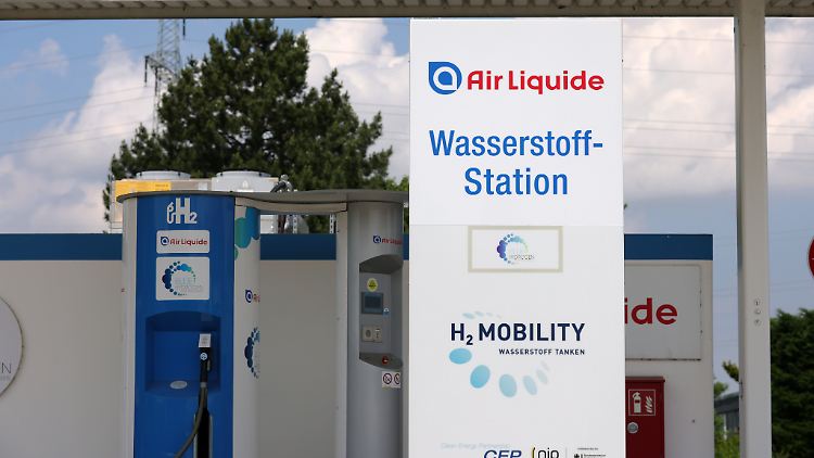 Eine Wasserstoff-Zapfsäule in NRW.
