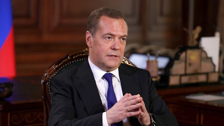 Hardliner in Moskau: Ex-Präsident Dmitri Medwedew stellt auch die Existenz der Ukraine infrage.