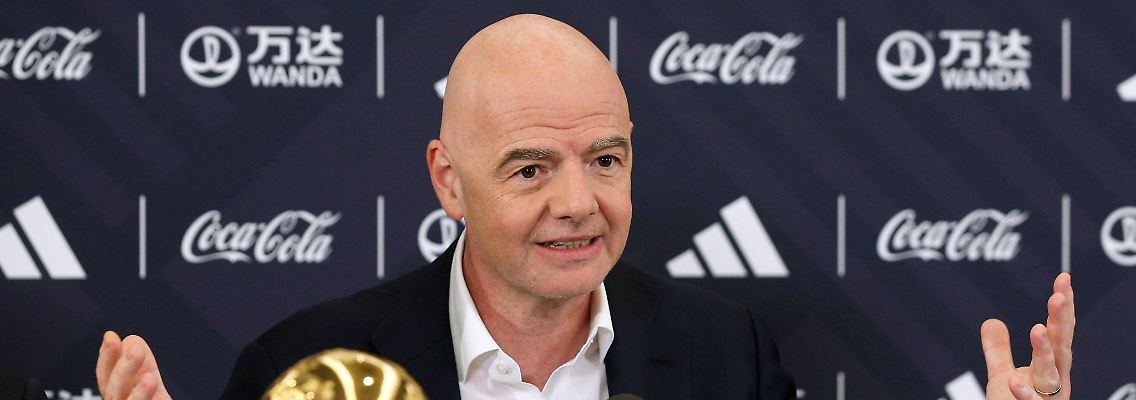 Gianni Infantino, FIFA-Präsident, während einer Pressekonferenz zur Fußball-Weltmeisterschaft 2026.