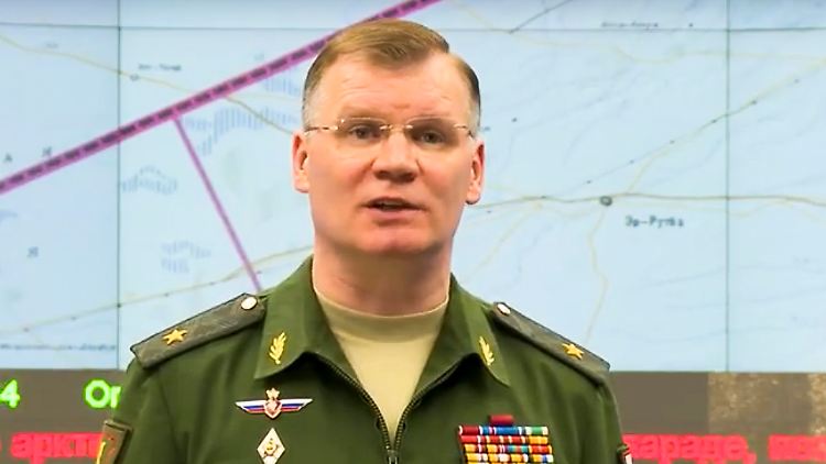 Verkündet einen schweren Schlag gegen das ukrainische Militär: der Sprecher des russischen Verteidigungsministeriums, Igor Konaschenkow. (Archivbild)