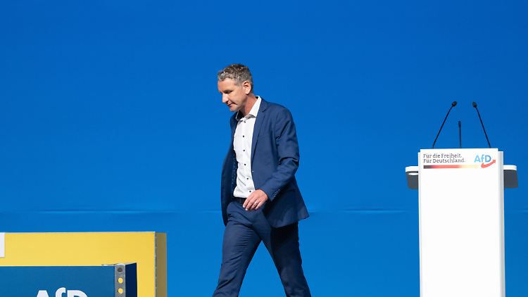 Neue Parteispitze schon wieder demontiert? Rechtsaußen Björn Höcke warb für die explosive Resolution.