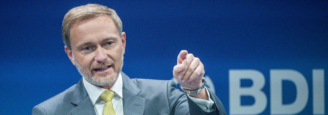 Bundesminister der Finanzen Christian Lindner (FDP) spricht beim "TDI - Tag der Industrie" des Bundesverbandes der Deutschen Industrie (BDI).