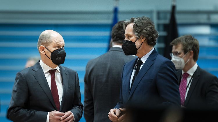 Waren vergangene Woche gemeinsam in Kiew: Scholz und Plötner.