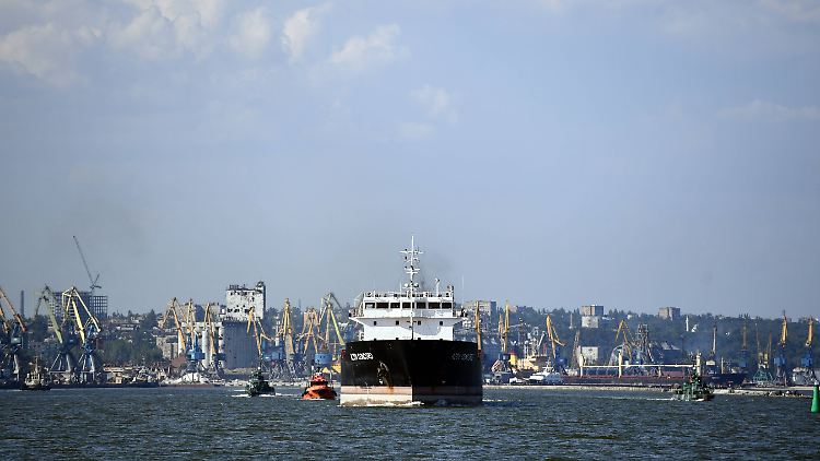 Der türkische Frachter "Asow Concord" verlässt den ukrainischen Hafen.