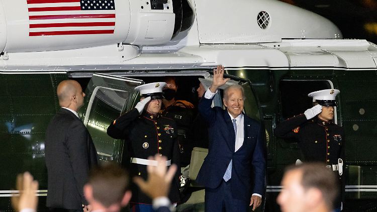 US-Präsident Joe Biden reiste bereits am späten Samstagabend an.