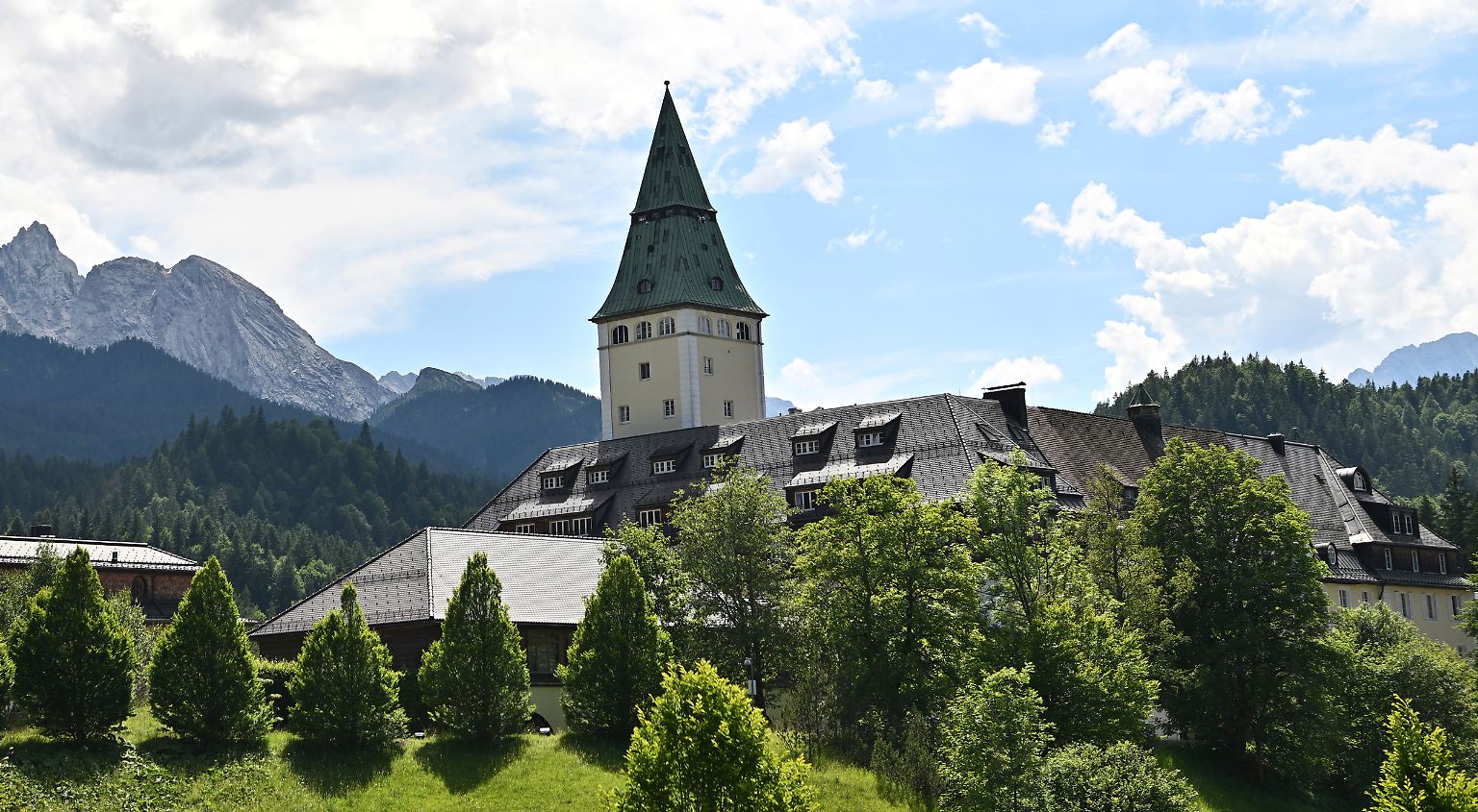 Es könnte alles so schön sein, auf Schloss Elmau in Bayern.