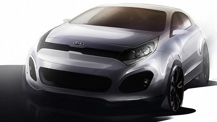 Der nächste Kia Rio bekommt ein dynamischeres Design als das Vorgängermodell. Erste Eindrücke soll diese Skizze vermitteln.