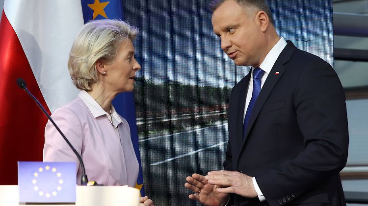 Polens Präsident Andrzej Duda beißt bei von der Leyen auf Granit. Weitere Milliarden aus Brüssel gibt es vorerst nicht.
