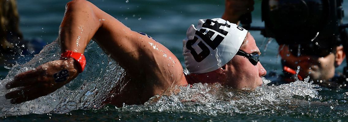 Holte im Zehn-Kilometer-Rennen den dritten Platz: Florian Wellbrock.