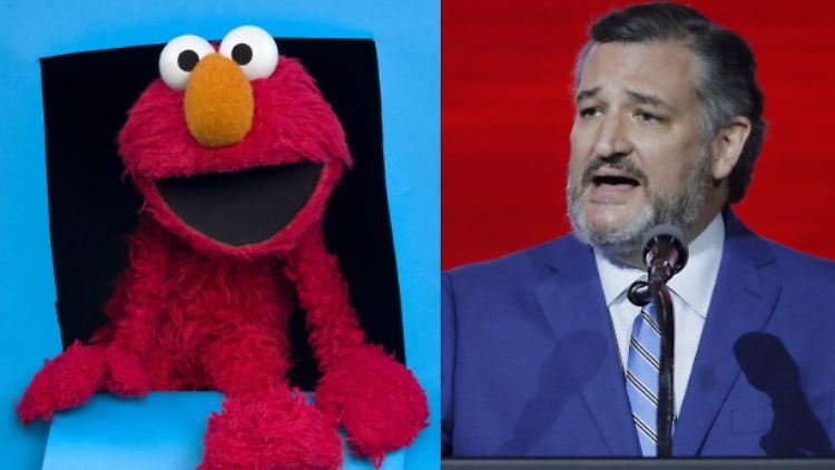 Zwei Welten prallen aufeinander: Elmo und Ted Cruz (rechts).