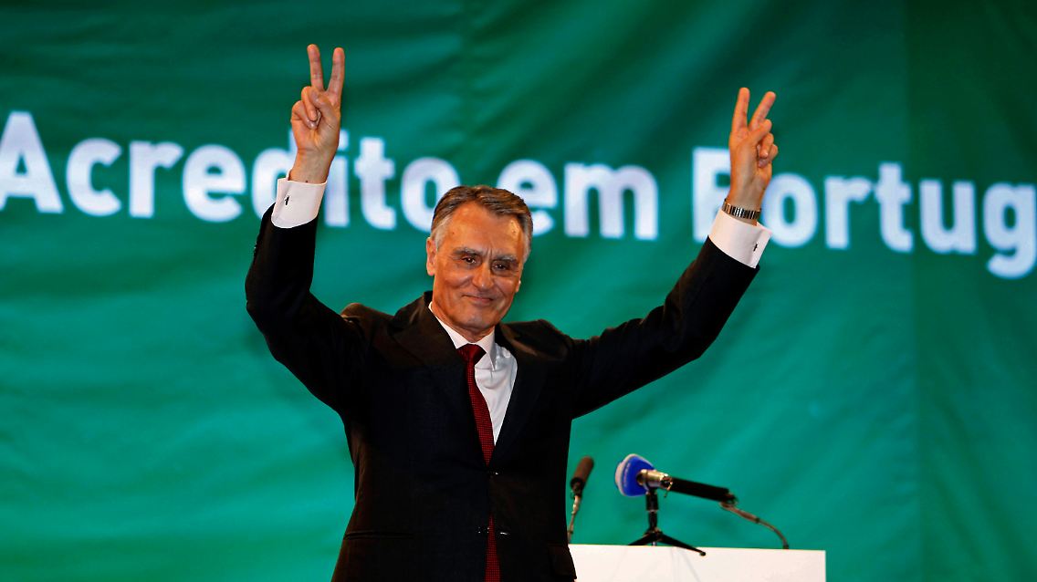 Portugals Präsident Aníbal Cavaco Silva im Wahlkampffieber: "Vertraue Portugal"