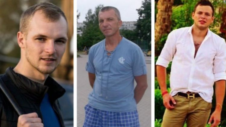 Denis Dikun, Dmitrij Rawitsch und Oleg Moltschanow sollen einen Bahn-Schaltschrank angezündet haben.