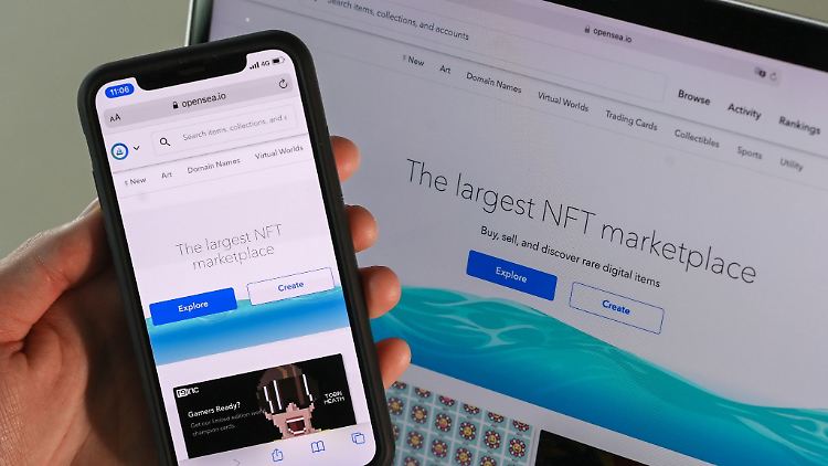 Der größte Marktplatz für den Handel mit NFTs: Opensea.