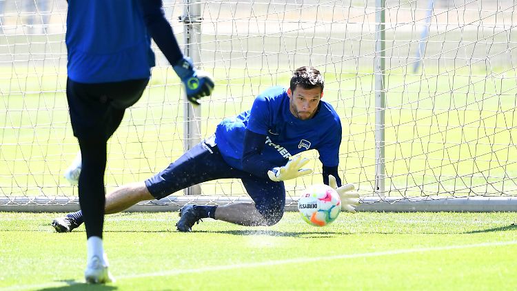 Endlich wieder auf dem Platz: Rune Jarstein von Hertha BSC.