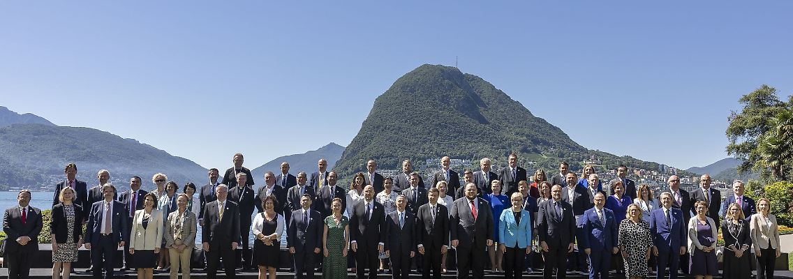 Die Teilnehmer der Ukraine-Wiederaufbaukonferenz in Lugano.