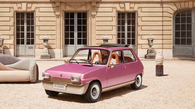 Die Frontscheinwerfer des Renault 5 Diamant sehen wie geschliffene XXL-Diamanten aus.
