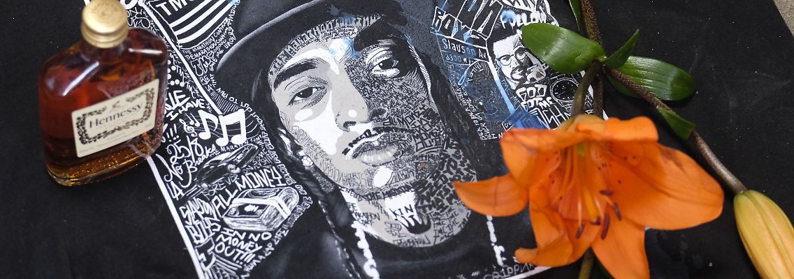 Erinnerung an den US-Rapper Nipsey Hussle bei einer Gedenkveranstaltung (April 2019).