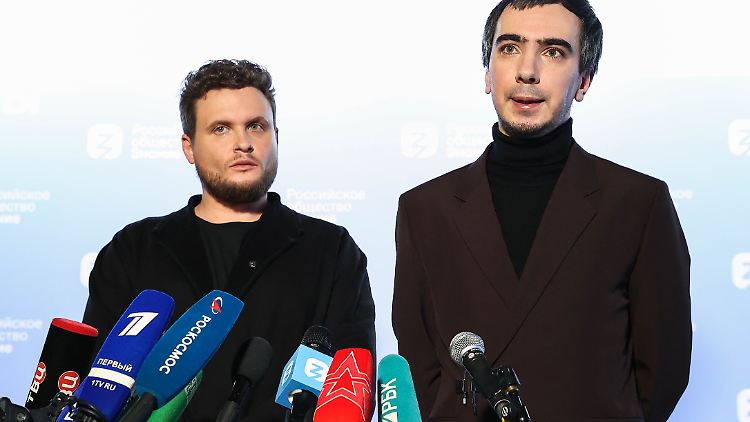 Bilden das Komiker-Duo "Vovan und Lexus": Alexej Stoljarow (l.) und Wladimir Kusnezow. 