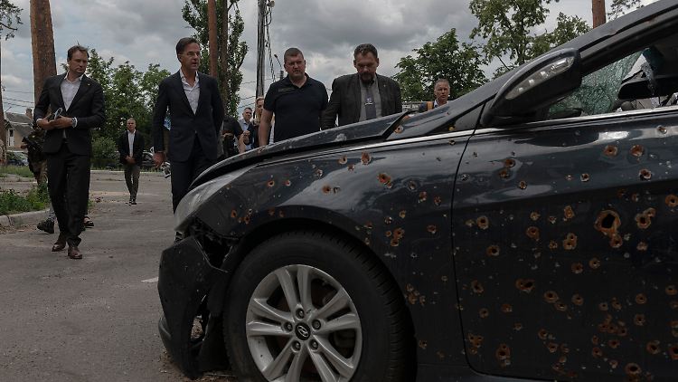 Der niederländische Premierminister Mark Rutte besuchte das Land zum ersten Mal seit Beginn der russischen Invasion im Februar. 