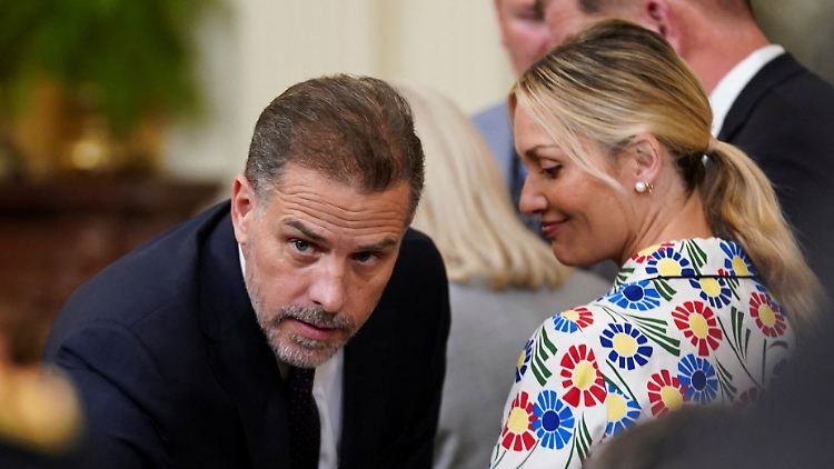 Hunter Biden mit seiner Frau Melissa Cohen im Weißen Haus.