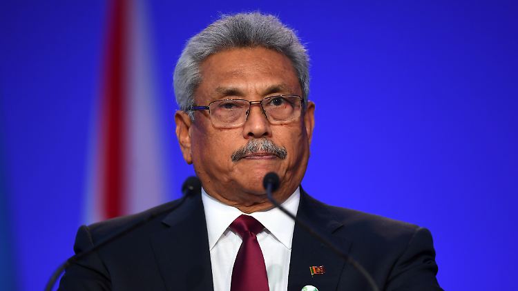Gotabaya Rajapaksa war seit 2019 Präsident Sri Lankas. Das Amt hatte wenige Jahre zuvor sein Bruder Mahinda Rajapaksa inne gehabt.