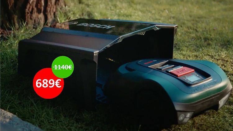 Kurzzeitig winkt ein Extra-Rabatt auf ausgewählte Bosch-Mähroboter bei tink.