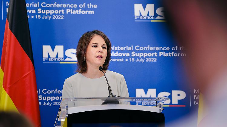 Bundesaußenministerin Annalena Baerbock sagte Moldau 77 Millionen Euro zu.