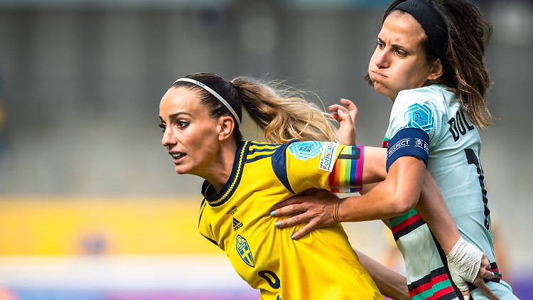 Von Portugal lassen sich die Schwedinnen auf dem Weg ins Viertelfinale nicht aufhalten. 
