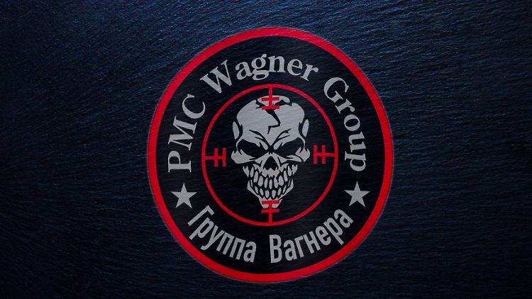 Das Logo des russischen privaten Sicherheits- und Militärunternehmens Wagner Gruppe.