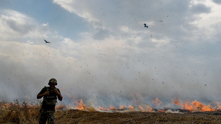 Russische Truppen greifen Getreidefelder in der Ukraine an. Um Getreide geht es auch bei Gesprächen von Putin und Erdogan.
