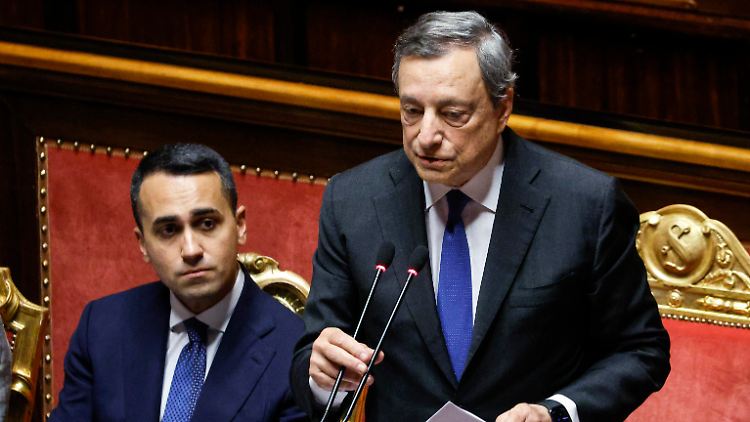 Draghi hielt eine energische Rede im Senat.