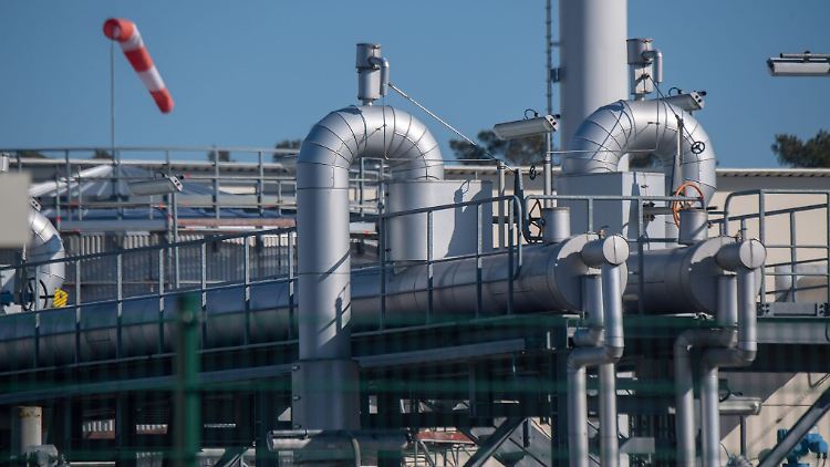 Die Gasempfangsstation der Ostseepipeline Nord Stream 1 in Lubmin.