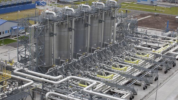 Gasaufbereitungsanlage in Portowaja w in Russland