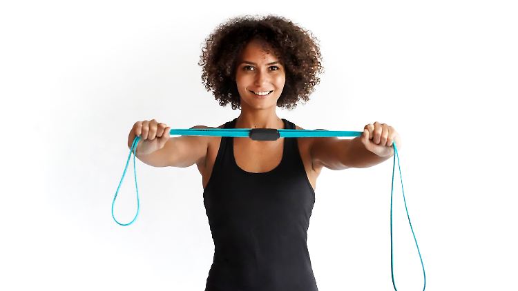 Straffr-Fitnessbänder haben einen integrierten Widerstandssensor.
