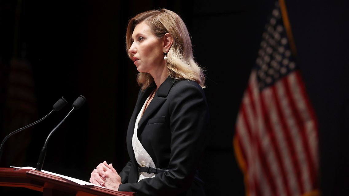 Selenska bei ihrer Ansprache vor Kongressmitgliedern auf dem Capitol Hill.