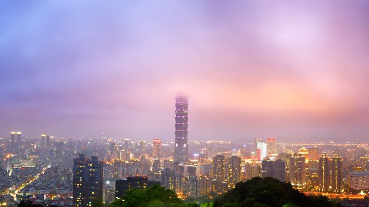 Der Blick auf die taiwanesische Hauptstadt Taipeh.