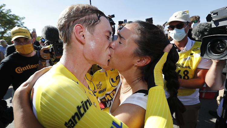 Jonas Vingegaards Freundin Trine Hansen beglückwünscht den neuen Radsport-Star.