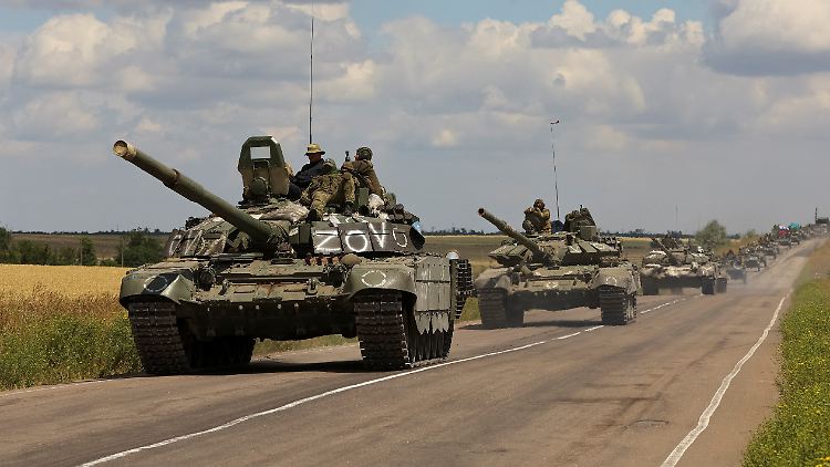 Russische Truppen in der ukrainischen Oblast Saporischschja im Südosten des Landes.