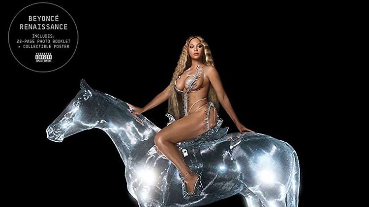 Trägt auf ihrem Albumcover nichts als diamantenbesetzte Gurte und Heels: Beyoncé.
