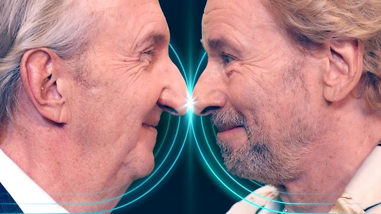 Stets um eine Nasenlänge voraus: Mike Krüger (l.) und Thomas Gottschalk.