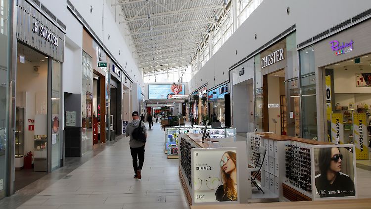 Russische Shopping-Center müssen weitgehend ohne westliche Waren auskommen.