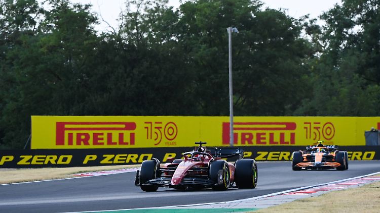 Leclerc im Ferrari war beim Training in Budapest der schnellste F1-Fahrer.